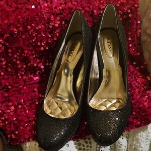 Gant Black Sparkle Heels with Pointed Toe